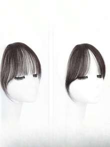 1pc Air Bangs Bangs, Dark Brown Fake Bangs Women Wispy Bangs Hair Clip Extensions Clip-In Air Bangs Hairpiece, Suitable For Daily Wear (Dark Brown) Claw Clips Hair Claws Hair Barrettes, School Stuff