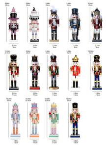 25cm Nutcracker Soldier Home Decor Wooden Nutcracker Doll Christmas Decoration, European Style New Nutcracker Hanging Ornament Cartoon Plush Doll, 10in Factory Direct Christmas Decoration Nutcracker Soldier Christmas Gift Christmas Decorations Home Christmas Gifts Christmas Decor - Multicolor - View 3