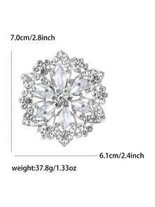Sparkling Rhinestone Flower Brooches - Luxury Crystal Pins For Women Unisex Banquet Clothing Accessories/Friends Party Badge Gifts