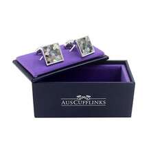 Wedding Cufflinks Signature Malachite Grey Cufflinks Cuff Links Box Included