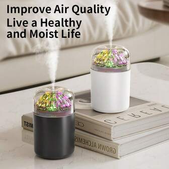 Autoluftbefeuchter, Wohnzimmer-Luftbefeuchter, Schlafzimmer-Luftbefeuchter, farbenfroher Luftbefeuchter - fügt Feuchtigkeit und Eleganz zu Ihrem Auto und Zuhause hinzu, zum Einstecken, batteriefrei, geeignet für Autos, Wohnzimmer, Büros, Schlafzimmer, Heimluftbefeuchter, Büroluftbefeuchter