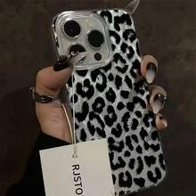 Apple Mobile Phone Cases With Black Leopard Feather And Thread Design - 彩色 - 查看 1