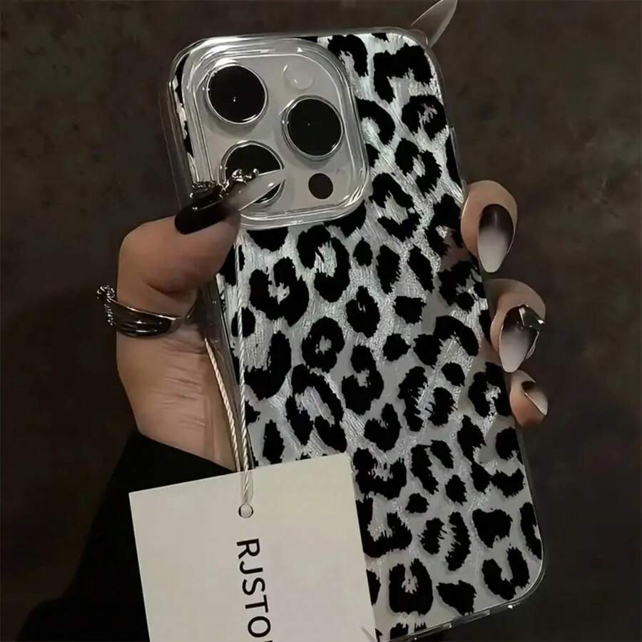 Apple Mobile Phone Cases With Black Leopard Feather And Thread Design - 彩色 - 查看 1
