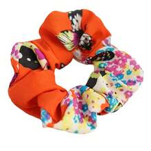 Korean Style Pearl Scrunchies - Fashion Floral Fabric Hair Ties Women - Korean Flower Accessoriesvalentine's Day RFC0 - 90-橙紅色 - 查看 6