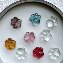 40 Stücke transparente Katzenpfoten Tastatur Aufkleber, 3D Katzenpfoten Tastatur Aufkleber, Nagelschutz, Gaming Tastatur Aufkleber, DIY stereoskopische Tastatur Aufkleber, inklusive transparentem Punktkleber, Büro- und Gaming-Zubehör