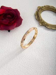 1 件复古新中式镂空花朵弹性手镯，适合女性办公室、日常、街头风格、音乐狂欢节、个人珠宝配饰、节日礼物、婚礼、情人节、母亲节、生日 - 梅花款 - 查看 9