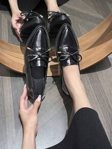 尖头厚底一脚蹬乐福鞋，复古流苏英伦风皮革学院风牛津鞋，柔软休闲通勤鞋，大码34-42，软底工作鞋，适合春夏秋冬