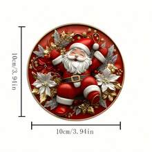 8 pezzi - Sottobicchieri rotondi in legno, realizzati in legno sintetico, ideali come regalo per le vacanze. Questo set di accessori per la cucina è perfetto per la decorazione natalizia della casa e la tavola festiva, adatto per tavolini da caffè, appartamenti e bar per appoggiare tazze e boccali di birra. Può essere utilizzato anche come decorazione da parete.