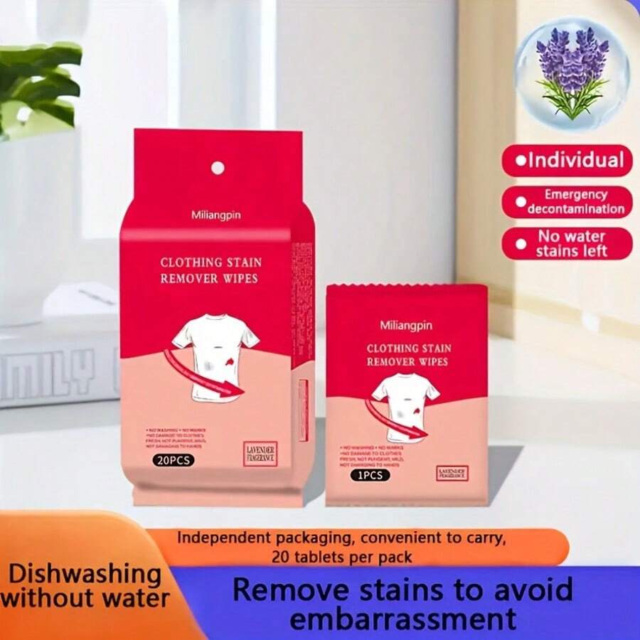 100/80/60/40/20 Pieces Of Detergent Cleaning Cloth, Portable Quick-Drying Independent Packaging Without Residue, Essential For Travel, Home And Daily Necessities - Multicolor - View 1