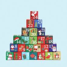 1Set Christmas Advent Calendar Boxes 24 Days Advent Countdown Gift Boxes Christmas Cardboard Number Empty Boxes Xmas Holiday Decoration For Fill Your Own Gift Box Xmas Gifts - Red - View 6