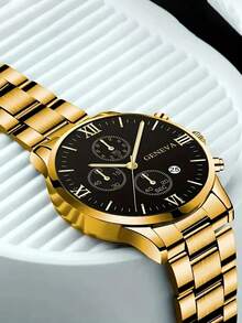 Alloy Quartz Men's High-End Luxury Watch Set, Electronic Sports Quartz Watch, Unisex Watch, Gift For Wedding - Multicolor - View 4