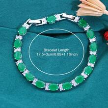 سوار تنس أنيق، مثالي للأعراس والحفلات - هدية مجوهرات فاخرة للنساء - بطلاء أبيض ذهبي - مناسب للارتداء اليومي والمناسبات الخاصة - هدية عيد الحب