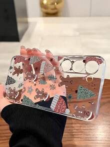 Funda para  con temática navideña adecuada para las series  16E/15/14/13/12/11/PRO/PLUS/PROMAX/MINI, compatible con las series  S/A/M/NOTE,  S/G/EDGE/E, Transsion SPARK/HANTOM/CAMON/INFINIX, las series Honor 400/PLAY/X/Y, las series OPPO Reno/A/F y los modelos de las series  14/Redmi/POCO/NOTE. Transparente, sencilla, elegante y duradera, fabricada con material TPU protector. Diseñada específicamente para Navidad, pero apta para cualquier ocasión festiva, lo que la convierte en una opción ideal para uso personal o como regalo. - transparente - Ver 4