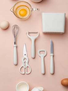 Personalized Custom 2025 New Fruit Treasure Six Pieces Set Melon Peeler Fruit Knife Bottle Opener Kitchen Scissors Kitchen Small Tool Set