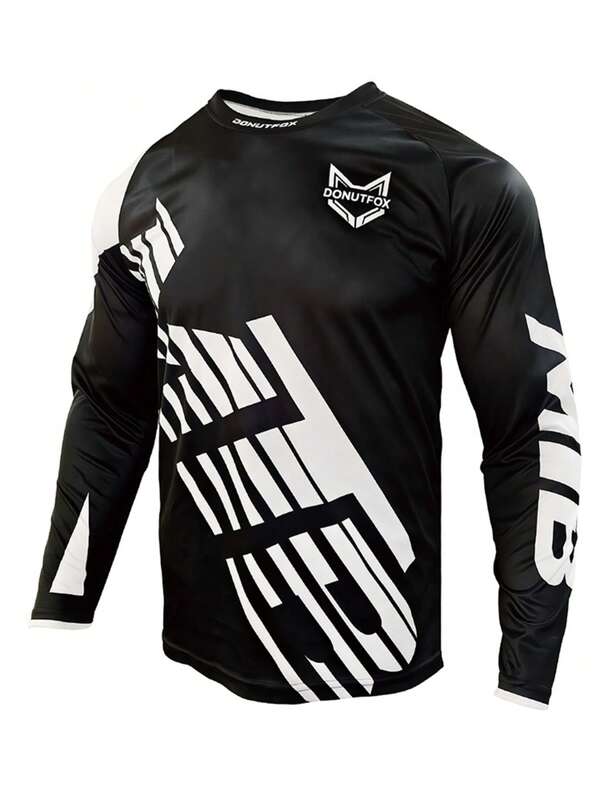 DONUTFOX Jersey de motocicleta DONUTFOX 2025 de secado rápido, camiseta de manga larga para bicicleta de montaña, jersey de descenso Donutfox, jersey de MTB de camuflaje transpirable