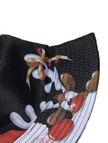 1pc Women's Cute Cartoon Christmas Themed Bucket Hat, Versatile Unisex Bucket Hat For Outdoor Casual, Suitable For Christmas