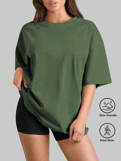 SUPEKYKO 大码女式短袖T恤 - 宽松运动上衣，适合健身、瑜伽和休闲穿着 | 四季皆宜