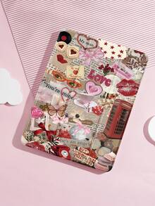 Funda protectora de tableta con patrón de collage personalizado retro, compatible con iPad 9.7/10.2/10.5/10.9/12.9/Pro 11, 10.a generación, compatible con Samsung Galaxy Tab S6 Lite 10.4 pulgadas, compatible con Kindle Paperwhite 12.a generación 2024, Kindle (11.a generación) lanzamiento 2022, Kobo Clara Color, protección antirrotura suave, soporte inteligente/activación/suspensión automática