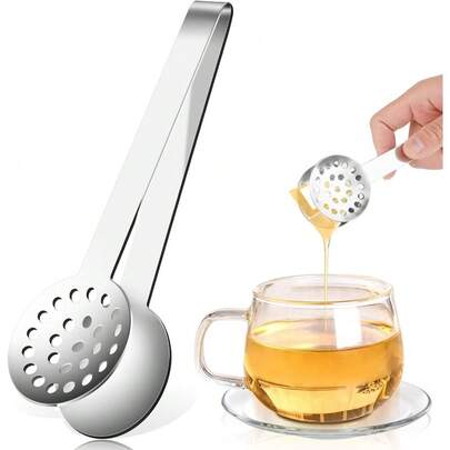 Metal Tea Bag Squeezer Tool, Stainless Steel Tea Tongs Tea Filter Coffee Spoon Clamp Teabag Squeezer For Gripping Loosing Ice Sugar Lemon Slice