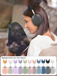 适用于 Max 的 4 合 1 硅胶保护套，适用于 Max（2024/2020）的透明柔软 TPU 耳罩套/耳垫保护套/头带套，兼容 Apple AirPod Max (USB-C) 的透明配件 - 彩色 - 查看 7