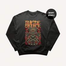 Suicide Silence Sweatshirt - Metal Music Sweatshirt - You Only Live Once - The Black Crown - Suicide Silence Merch - Unisex Rocker Clothing - Black - View 7