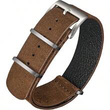 Suede Leather Watch Band Style OnePiece Military Watch Strap Vintage Tone 18 20 22mm Replacement Wrap For Men Women