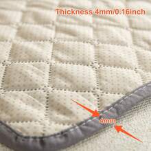 1pc Solid Color Plaid Waterproof Anti-Slip Thin Blanket For Pets, Suitable For Small/Medium/Large Cats And Dogs, Can Be Used As Pet Sofa Cover (1-4 Seater) - Light Grey - View 5