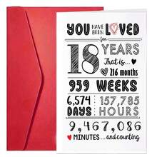 1 pieza Kit de celebración del 18º/21º/30º cumpleaños - Decoraciones con número de edad brillante para ella, telón de fondo fotográfico minimalista para él, tarjeta de mensaje conmovedor y sobre a juego