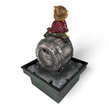 Fonte de Água Decorativa Elétrica Com Luz Duende Sentado Pernas Abertas – Tranquilidade e Harmonia no Ambiente - 110V - Visão 4