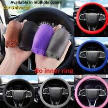 Funda de volante de silicona ultrafina antideslizante, ajuste ligero básico para automóviles, SUV y camiones de 13.77-14.17 pulgadas (35-36 cm), instalación rápida de perfil bajo, superficie ligeramente pegajosa para un mejor control, protector sin olor negro para viajes diarios, viajes por carretera y conducción urbana - material económico (diseño minimalista, no de grado premium) - Multicolor - Ver 13