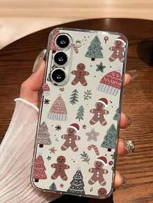 Funda para  con temática navideña adecuada para las series  16E/15/14/13/12/11/PRO/PLUS/PROMAX/MINI, compatible con las series  S/A/M/NOTE,  S/G/EDGE/E, Transsion SPARK/HANTOM/CAMON/INFINIX, las series Honor 400/PLAY/X/Y, las series OPPO Reno/A/F y los modelos de las series  14/Redmi/POCO/NOTE. Transparente, sencilla, elegante y duradera, fabricada con material TPU protector. Diseñada específicamente para Navidad, pero apta para cualquier ocasión festiva, lo que la convierte en una opción ideal para uso personal o como regalo. - transparente - Ver 1