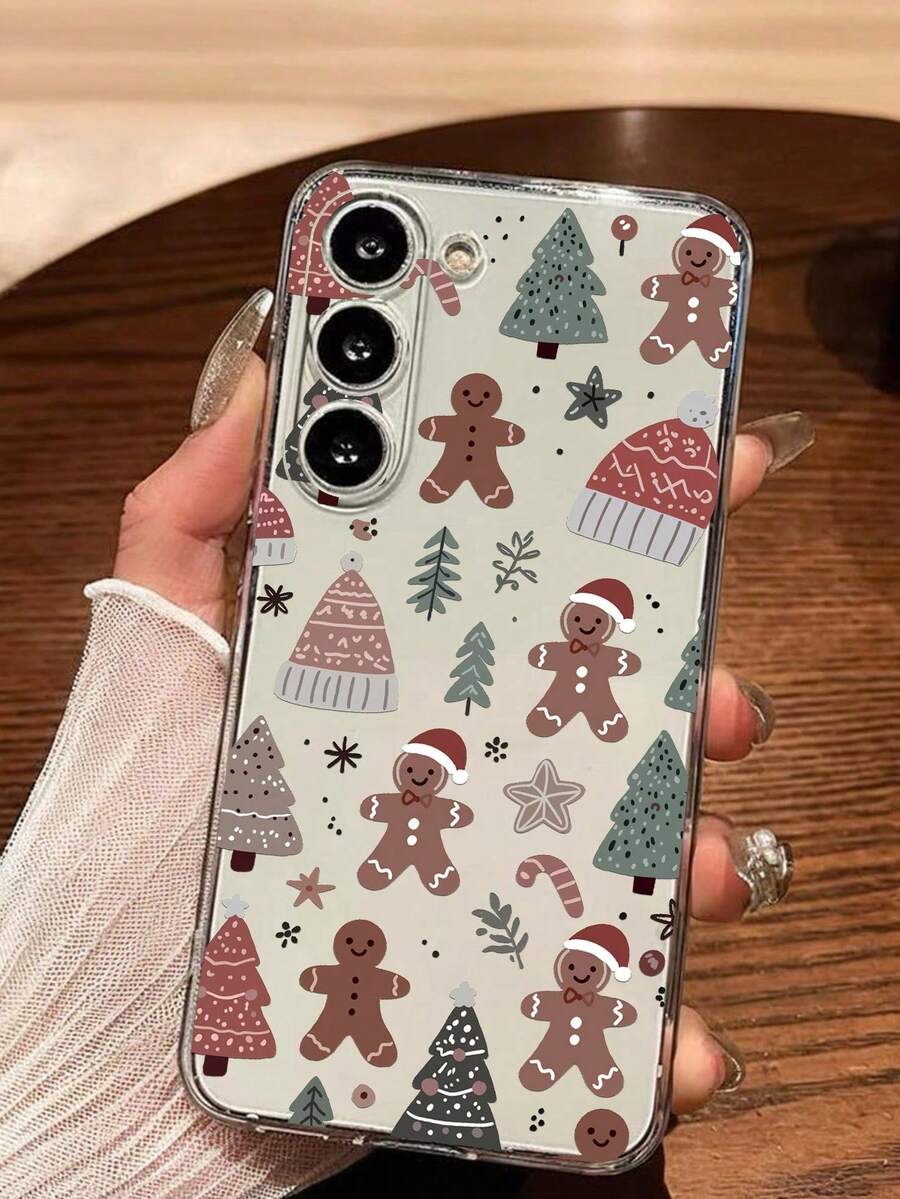 Funda para con temática navideña adecuada para las series 16E/15/14/13/12/11/PRO/PLUS/PROMAX/MINI, compatible con las series S/A/M/NOTE, S/G/EDGE/E, Transsion SPARK/HANTOM/CAMON/INFINIX, las series Honor 400/PLAY/X/Y, las series OPPO Reno/A/F y los modelos de las series 14/Redmi/POCO/NOTE. Transparente, sencilla, elegante y duradera, fabricada con material TPU protector. Diseñada específicamente para Navidad, pero apta para cualquier ocasión festiva, lo que la convierte en una opción ideal para uso personal o como regalo. - transparente - Ver 1
