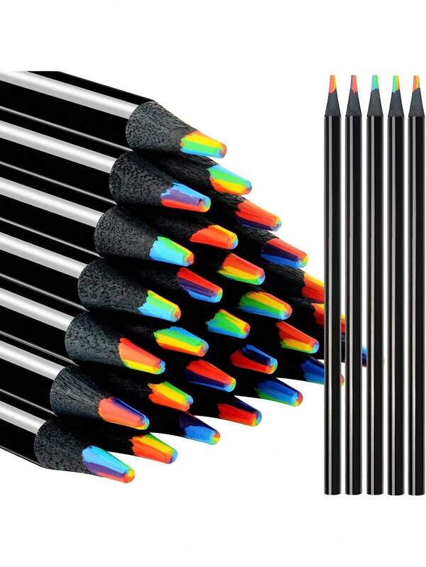 12/30-Pack Wooden Rainbow Pencils|Adult Professional Coloring Gift Set | Soft Core, Unbreakable & Artist-Grade Water-Soluble Pencils In 12 Vibrant Colors|Quick-Dry Blendable DIY Art Tool For Hand Drawing & Painting|Festive Xmas/Halloween Gift Box|Portable Case|Perfect For Adult Coloring Books And Creative Projects|Ideal For Festive Gifting, Watercolor Pencils