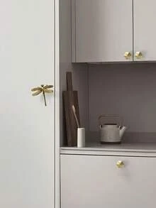 1/2/4 Pieces Of Gold Handles, Light Luxury And Elegant Cabinet Handles, Home Decoration Hardware Handles, Modern Simple Drawer Handles, Shoe Cabinet And Dressing Table Single Hole Knobs, Including Screws, Very Suitable For Kitchen And Furniture Decoration - Gold - View 7