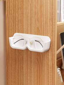 2 件眼鏡收納架,臥室床頭免打孔抗壓壁掛太陽眼鏡展示架,珠寶雜物收納收納架,適用於臥室梳妝台、梳妝台、免鑽孔眼鏡收納架、浴室壁掛式太陽眼鏡收納架（透明）