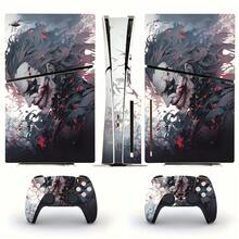 Suitable For PS 5 Disc Version Console & Controller Film - Clown Style Scratch-Resistant PVC Sticker, Bubble-Free, Perfect Holiday Gift