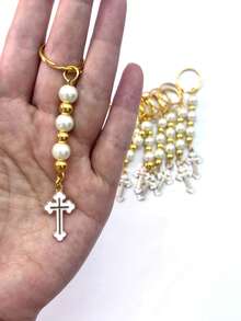 10/20 piezas Mini llaveros como recuerdos para bautizo, primera comunión, boda, cristiano u otro evento religioso