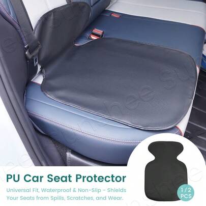 1件装和2件装汽车座椅保护套，带厚垫的汽车座椅套，婴儿/宠物儿童汽车座椅通用尺寸（黑色）