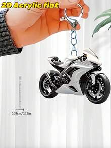 Móc khóa xe máy 2D bằng acrylic - Móc treo, thích hợp cho chìa khóa xe hơi, ba lô, túi xách, phụ kiện trang trí túi, phụ kiện xe hơi, trang trí bao bì | Thiết kế thời trang | Chất liệu acrylic, phụ kiện ví và điện thoại nữ, quà tặng cho bạn bè, gia đình, bạn gái, đồ dùng ngoài trời, trang trí tiệc, quà tặng, quà lưu niệm, món quà hoàn hảo cho mùa tựu trường hoặc Ngày Nhà giáo. - Nhiều màu - Xem 5