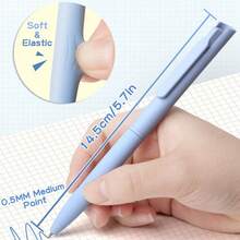 6 PCS Pastel Gel Pens, Colored Ink Pens, Pens Colorful For NoteTaking Journaling, Cute Retractable Pens 0.5mm Fine Point Quick Drying, Aesthetic Nurse School Office Supplies - Multicolor - View 4