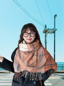 New Classic High-End Fashionable Double-Sided Cashmere Warm Scarf, Versatile For Couples, Teachers, Students, Birthday Gifts, Warm Long Thick Neck Warmer, Japanese/Korean Style Boyfriend Gift