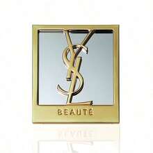 Yves Saint Laurent Specchio quadrato dorato, sensazione di alta qualità, logo grande, facile da trasportare, ritocchi, uso quotidiano