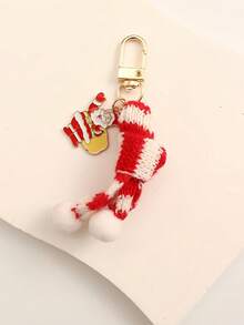 1 PC Chaveiros com tema de Natal, flocos de neve, caixas de presente de Natal, renas, sinos de Natal, pingentes artesanais de Papai Noel, acessórios, chapéus de malha, chaveiros, árvores de Natal, bonecos de neve, pequenos presentes de Natal, adequados para presentear, diariamente requintados e fofos