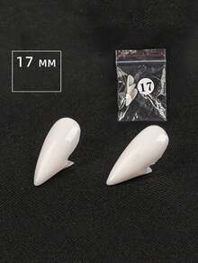 1 对独特的吸血鬼尖牙装饰，男女通用万圣节舞台道具派对配件 - 彩色 - 查看 9