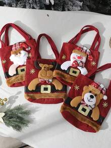 Christmas Gift Bag, Candy, Apple Bag, Christmas Gift Preferred - Multicolor - View 1