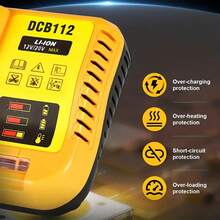 2-Pack For Dewalt 12V/20V Max Fast Battery Charger, Compatible With 20V 12V 60V Batteries DCB120 DCB126 DCB208 DCB201 DCB200 DCB612 DCB609 DCB606, Suitable For Power Tool Batteries. Power Tool Charger (Battery Not Included) - Xem 6