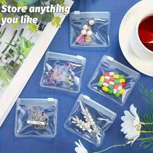 10pcs Small Item Storage Bag, Storage Bag, Portable Travel Storage Bag, Reusable Item Storage Bag, Zipper Bag Set, Jewelry Storage Bag, Portable Storage Bag Organizer Pouches Vacation Essentials - 10件 - 查看 3