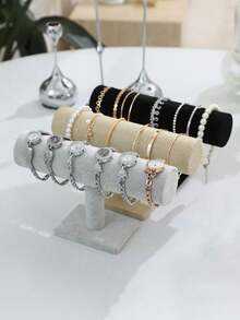1pc Jewelry Display Stand, Velvet Watch Display Stand, Watch Storage Rack, Jewelry Storage Rack, Multi-Functional Desktop Jewelry Stand, Bracelet, Bracelet, Necklace Storage Rack, Jewelry Watch Storage Accessories, Home Essentials, Dressing Table Storage And Organization, Suitable For Bracelets, Bracelets, Necklaces, Watches, Etc., Gifts For Women, Holiday Gifts, Christmas Gifts.