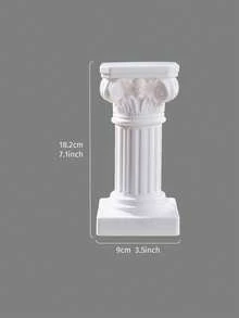 1 tượng cột La Mã cổ điển màu trắng kiểu Châu Âu, đế nến hình cột La Mã nghệ thuật, đồ trang trí nhà cửa ấm cúng, thích hợp cho trang trí nhà cửa, đám cưới, tiệc lễ hội. - trắng - Xem 13