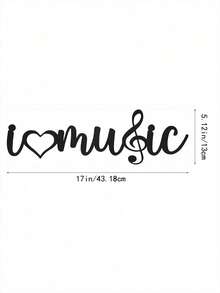 HELLOYOUNG “我爱音乐”墙饰——这款现代风格的艺术品可提升您的卧室、客厅或浴室格调。它采用优质防水防锈材料制成，简约的设计为任何空间带来现代优雅气息，适合现代家居装饰。 - 多色 - 查看 4